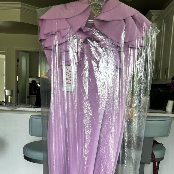 NWT Jovani 24280SC Scuba Cocktail Dress Lilac size 0 - Picture 5 of 7